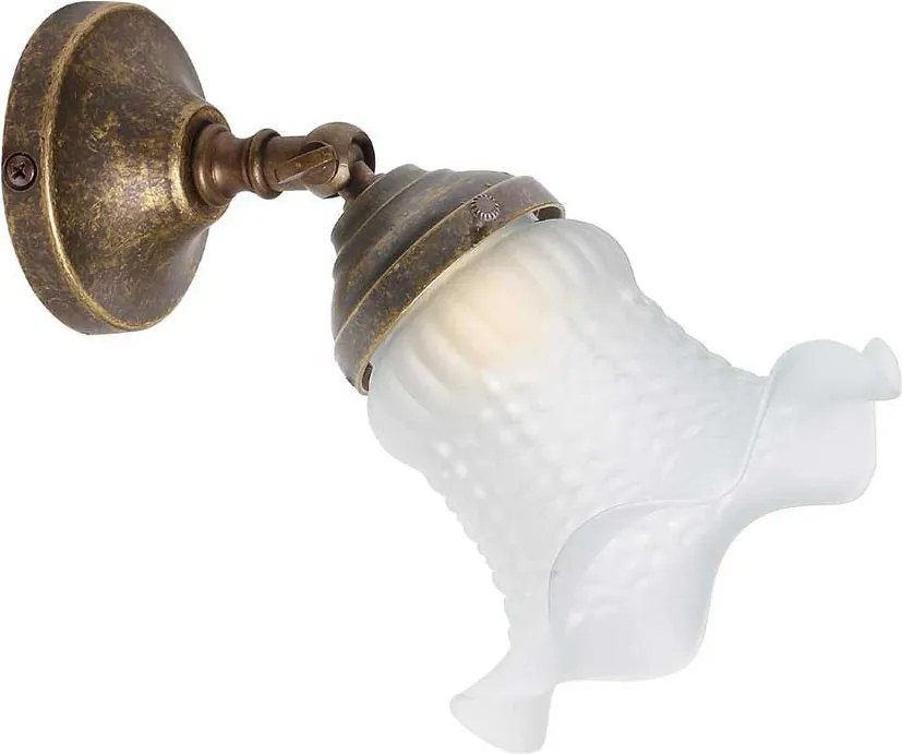 Aplica de perete stil clasic italian din alama si sticla Bell