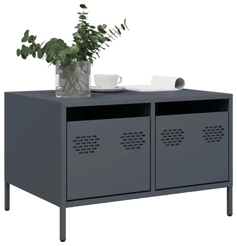 vidaXL Dulap TV, antracit, 68x50x43,5 cm, oțel laminat la rece