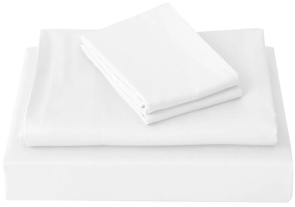 Lenjerie de pat Hotel Line, dubla, 200x220 cm, bumbac 100%, satin, 300 TC, alb