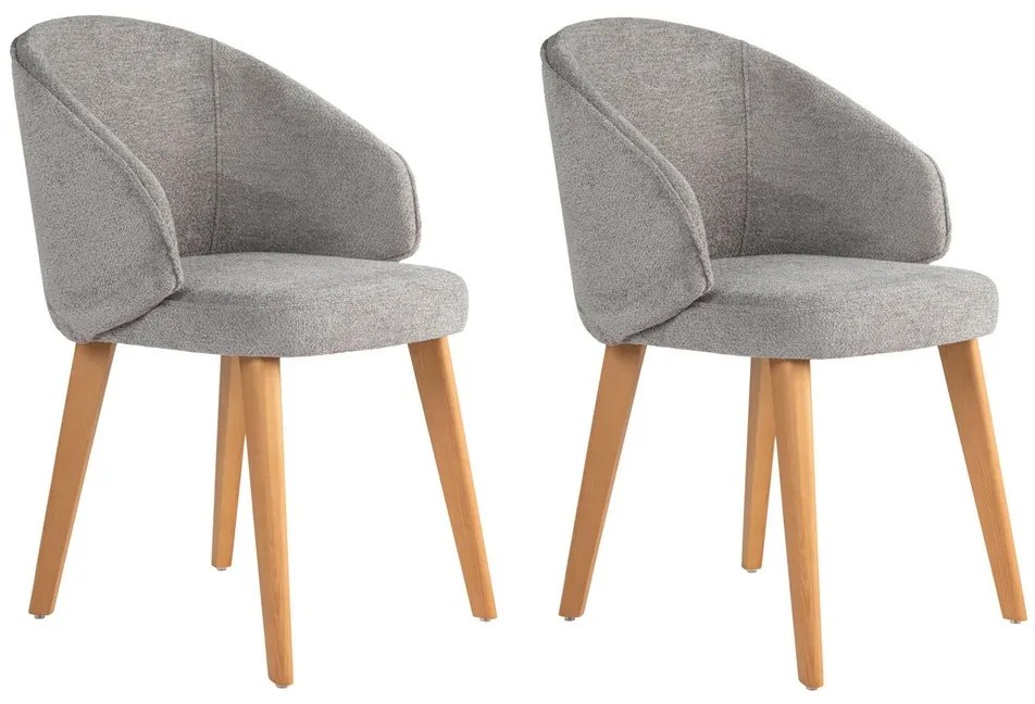 Set de scaune de sufragerie Bentley Grey and LightOak, 2 bucăți