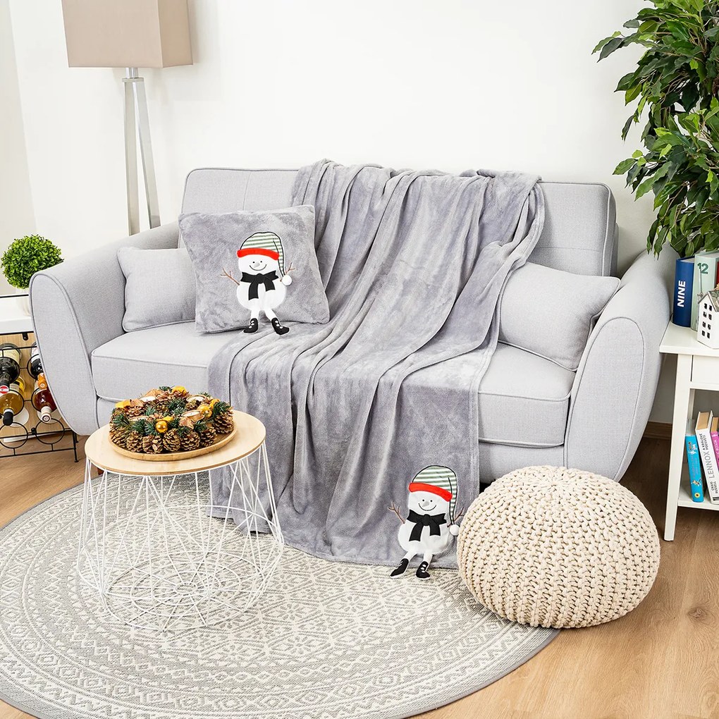 Pătură de Crăciun 4Home Frosty Snowman, 150 x 200cm