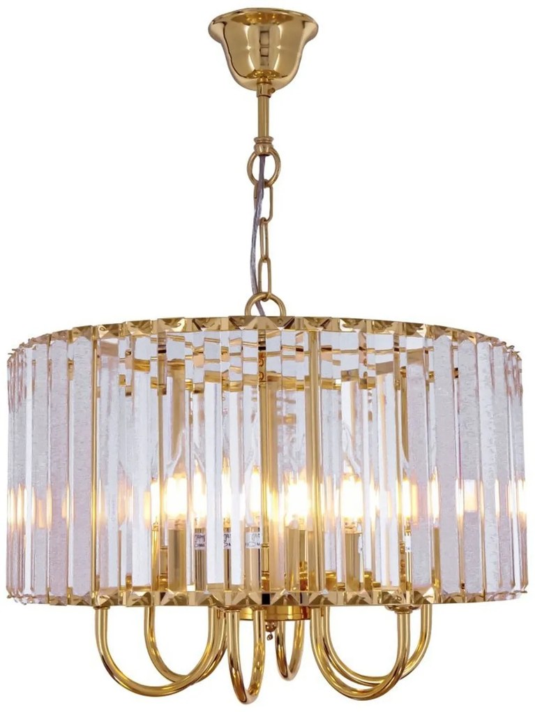 Zuma Line Paris lampă suspendată 6x40 W transparent-auriu 1906/6