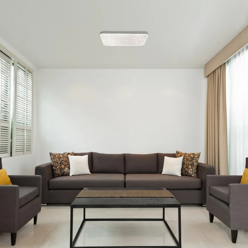 Plafoniera LED moderna Oscar 63,5 x 33cm alb/crom