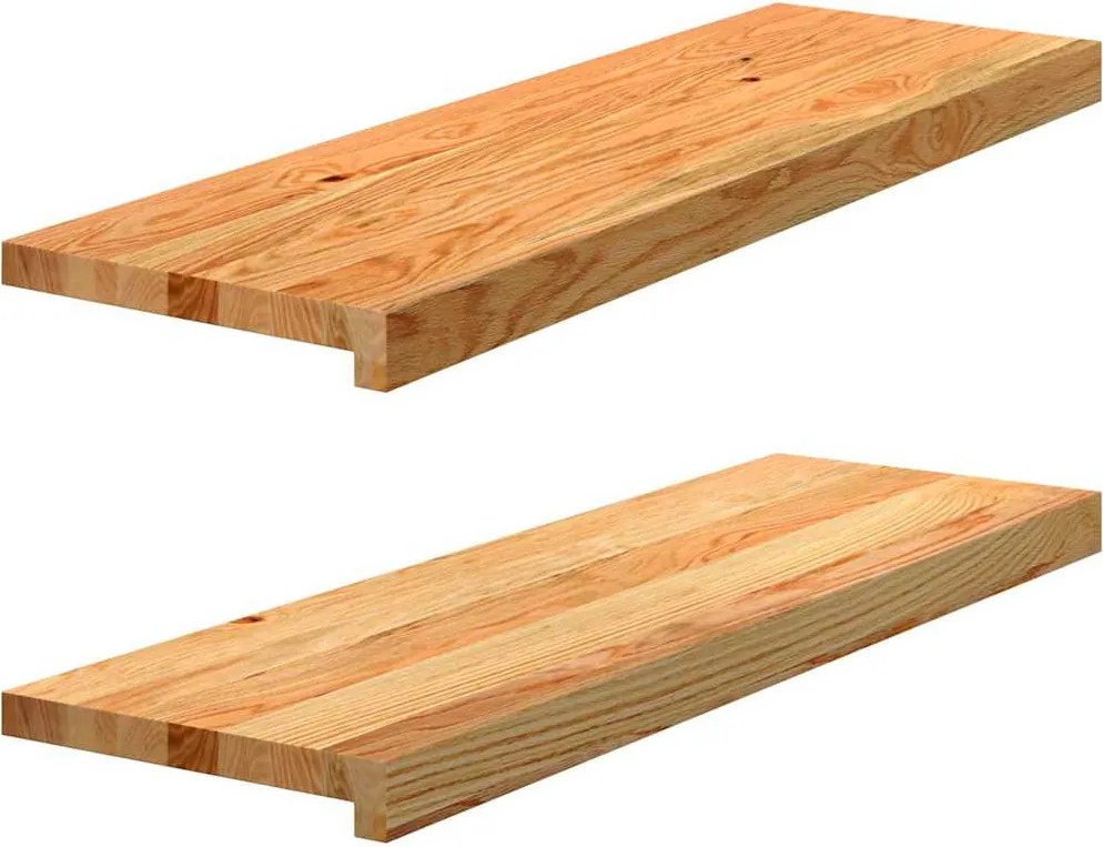 vidaXL Trepte de scară 2 buc maro deschis lemn masiv de stejar