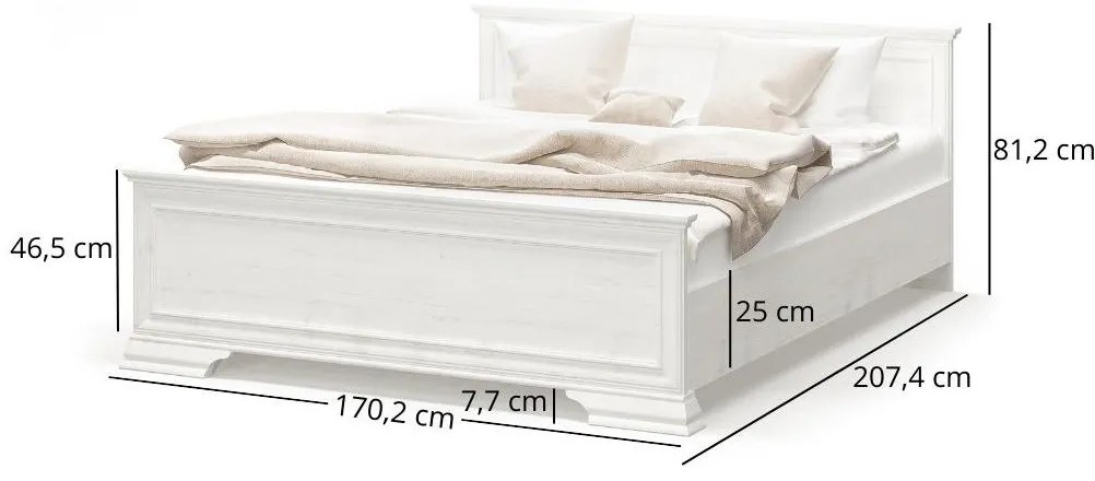 Pat matrimonial 160 cm Incantatos (pin andersen) (cu somieră). 1116887