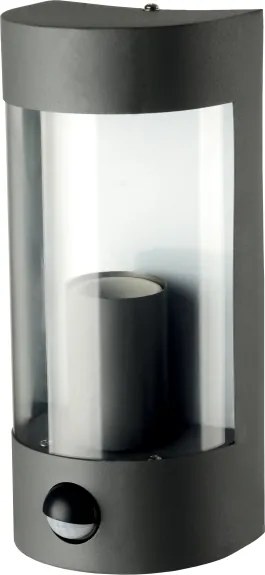 Lampă de perete pentru exterior cu senzor integrat, 1xE27/15W/230V, IP44, neagră
