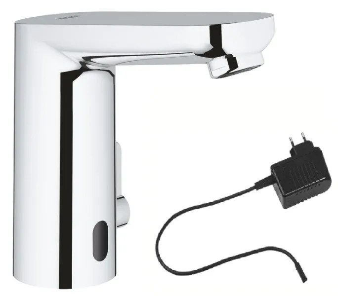 Baterie lavoar senzor Grohe Eurosmart Cosmo E mixare,crom, furtune flexibile, alimentare la priza-36325001