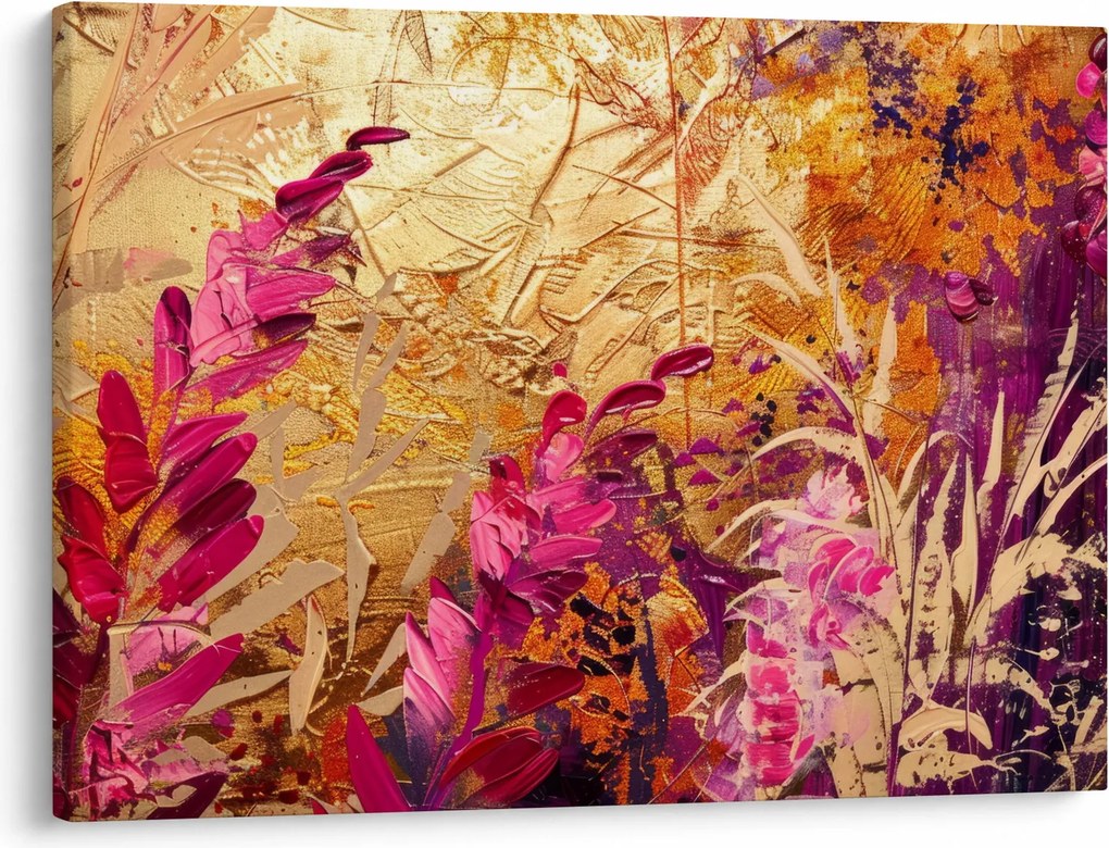 Tablou - Pictură abstractă de flori II. (70x50 cm)