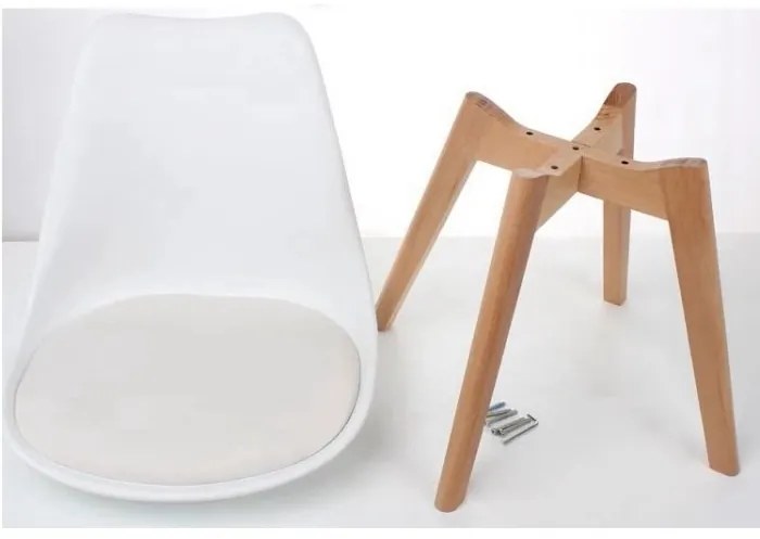JAKS SCAUN CLASSIC CU PERNĂ ALBĂ , STILUL SCANDINAV