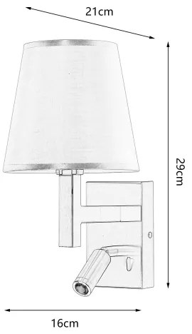 Lampă LED de perete Brilagi DEYA 1xE14/40W/230V + LED/3W in/auriu