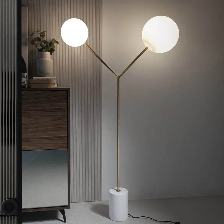 Lampadar, Lampa de podea eleganta design minimalist Golden