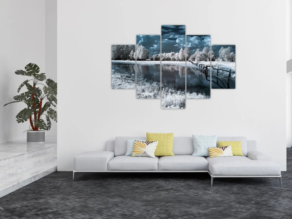 Tablou - Peisaj înghețat (150x105 cm)