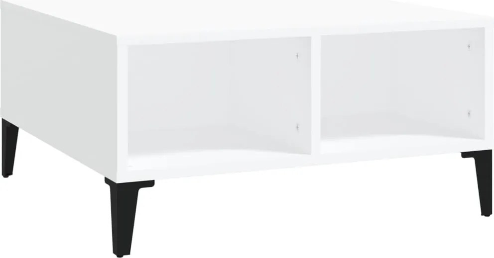 vidaXL Masă de cafea, alb, 60x60x30 cm, lemn prelucrat