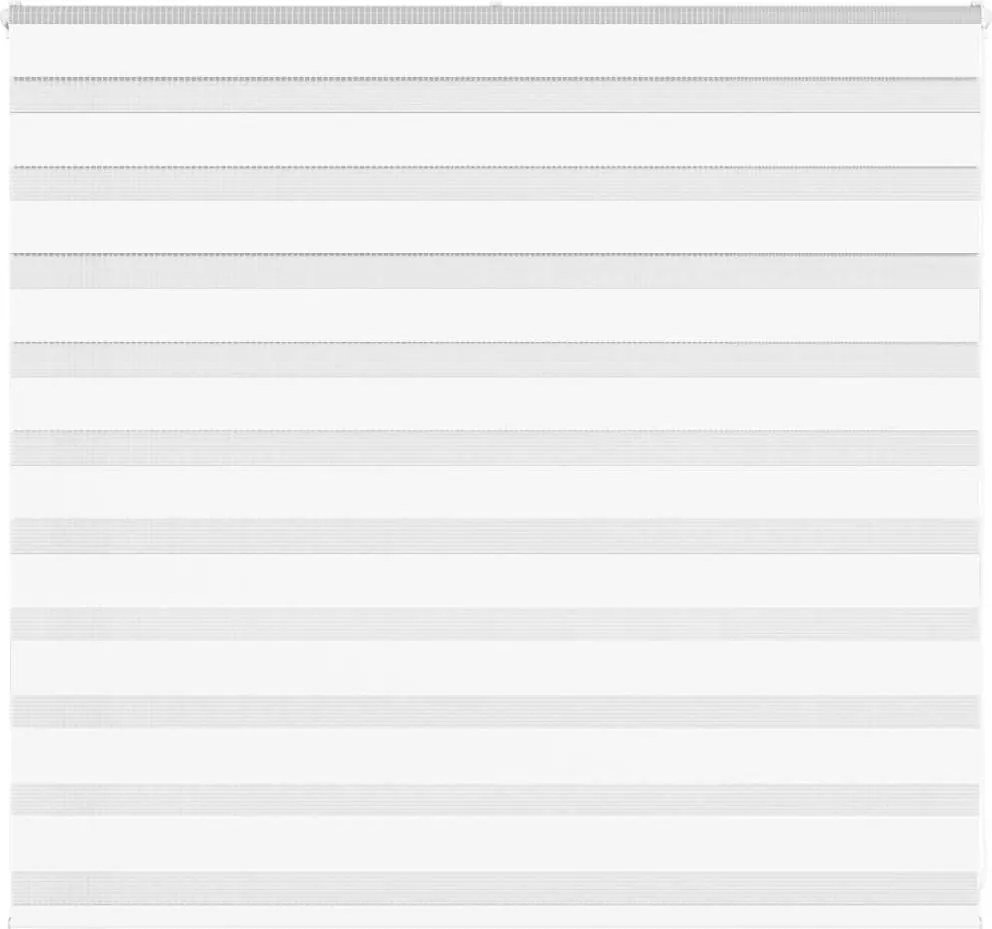 vidaXL Jaluzea tip zebra alb lățime țesătură 150,9 cm poliester