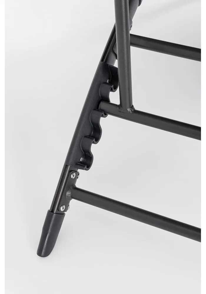 Șezlong de grădină gri antracit din metal Taylor – Bizzotto