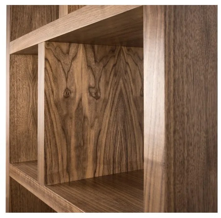 Bibliotecă în culoare naturală cu aspect de lemn de nuc 70x198 cm Berlin – TemaHome