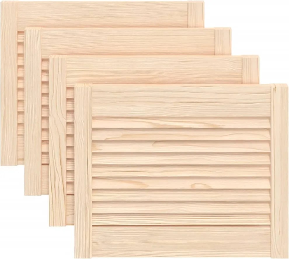 vidaXL Uși de dulap design lambriu 4 buc. 39,5x49,4 cm lemn masiv pin