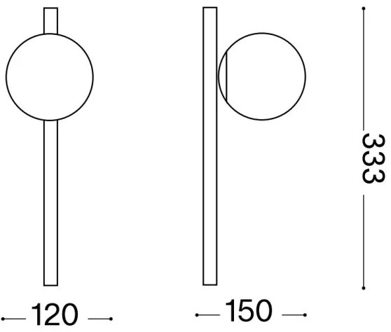 Aplică LED Ideal Lux BINOMIO 1xG9/3W/230V negru