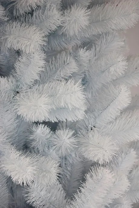 Brad de Crăciun feeric de culoare albă luxoasă 220 cm