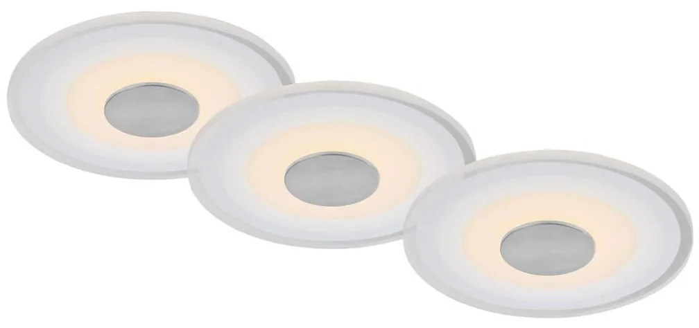 SET 3x corp de iluminat LED încastrat pentru baie LED/6W/230V IP44 crom Briloner