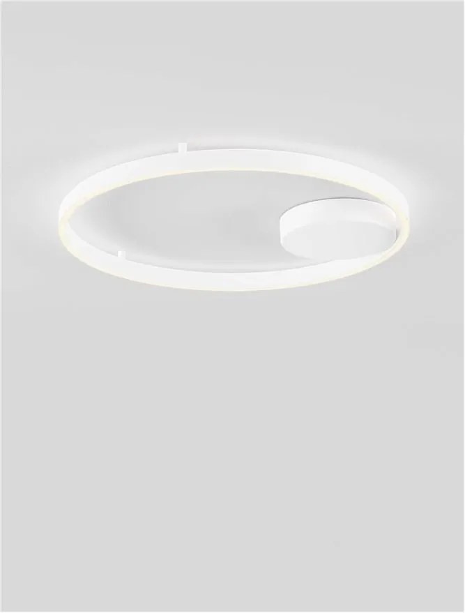 Lustra LED aplicata design modern minimalist HEDRA D-60cm alb