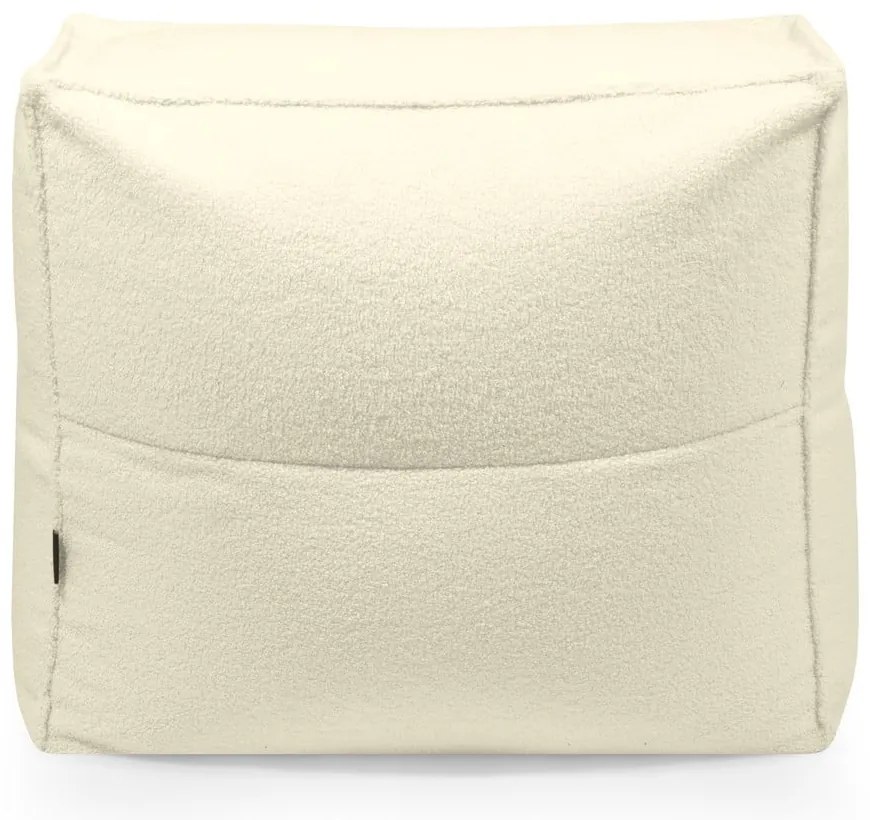 Fotoliu bean bag crem cu tapițerie din țesătură bouclé Mass Open Modul 90 – SLOWDOWN
