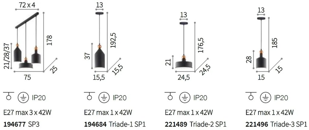 Pendul design modern TRIADE-1 SP1 194684