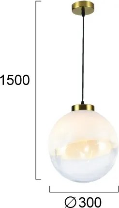 Lustră pe cablu VANA 1xE27/40W/230V crem/auriu