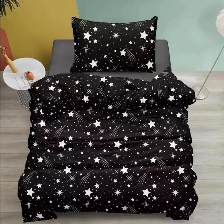 Lenjerie de pat din bumbac NIGHT SKY negre