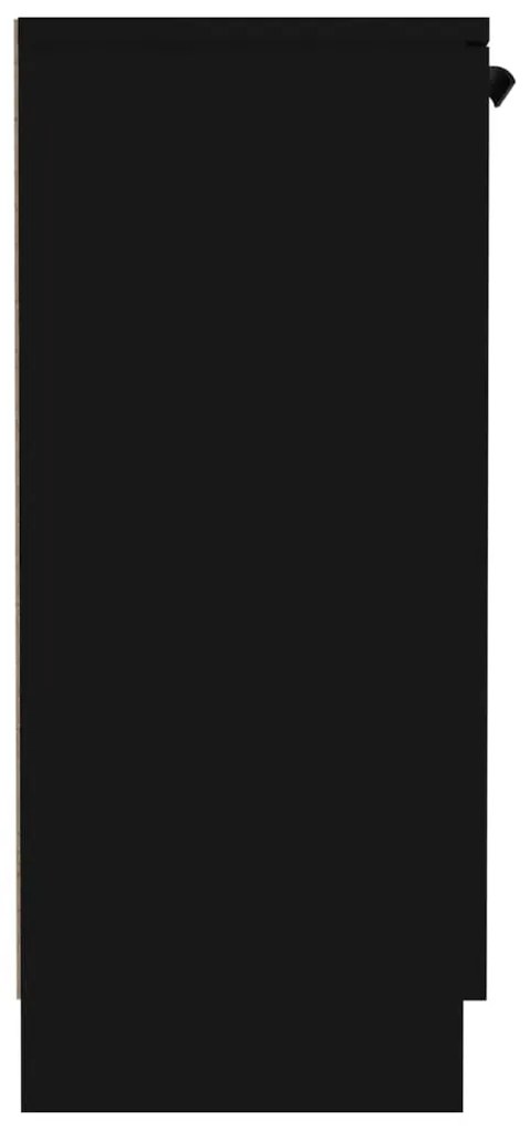 Servanta, negru, 60x30x70 cm, lemn prelucrat