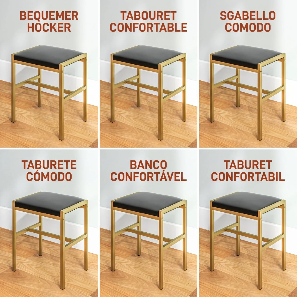 HOMCOM Masă de Machiaj cu Oglindă, 10 Becuri și Taburet Căptușit, 90x45x132,5 cm, Negru | Aosom Romania