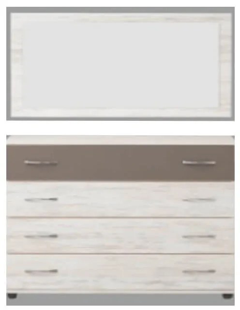 Dormitor GLOBAL108 - oak blanco/dark capucino