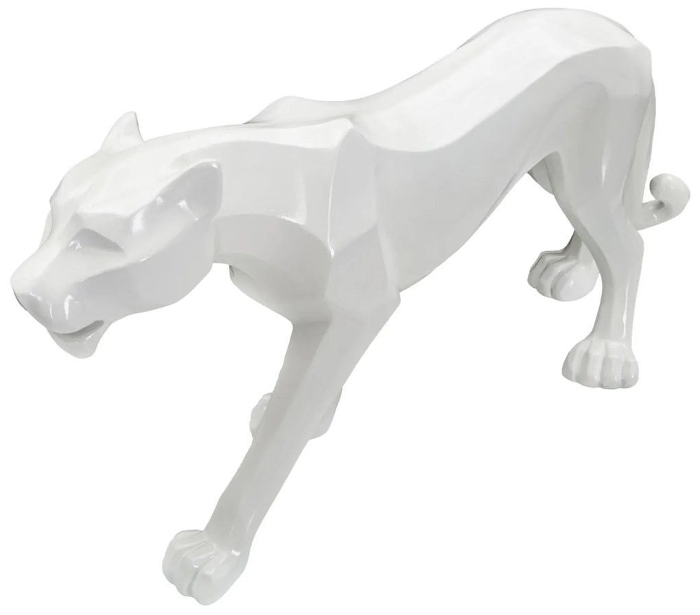 Mauro Ferretti Statuie In Forma De Pantera,  Alba cm 70X18X32,5 | Aosom Romania