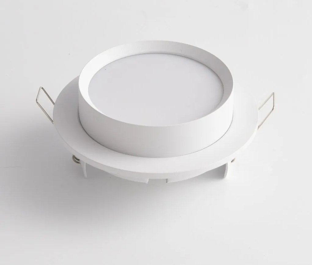 Spot incastrabil design tehnic Loop alb