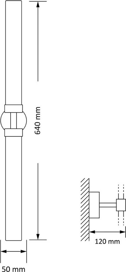 Aplica de perete LED moderna realizata manual din alama Mussa