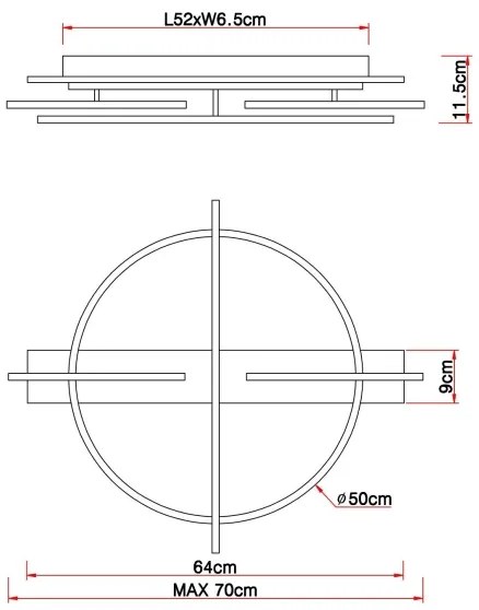 Plafonieră BEATRIX LED/44W/230V Globo 67295D1