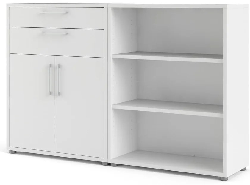 Bibliotecă modulară albă 178x113 cm Prima – Tvilum