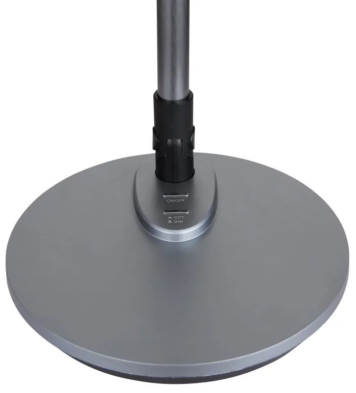 Lampa de birou aluminiu, plastic gri inchis LED CCT CASALA