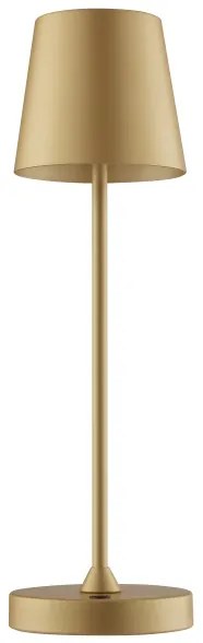 Brilliant - Lampă de birou LED ELORA, tactilă, reîncărcabilă și reglabilă, 2,5W/5V, 2700K, IP44, auriu