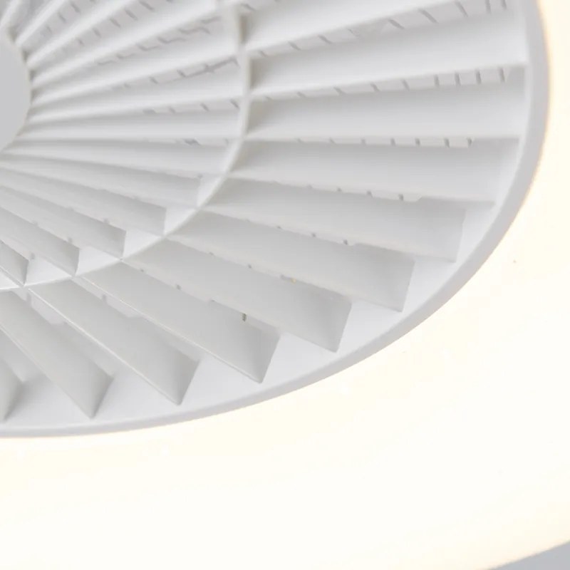 Ventilator de tavan alb cu efect de stea 60cm incl. LED Dimmabil cu telecomandă - Climo