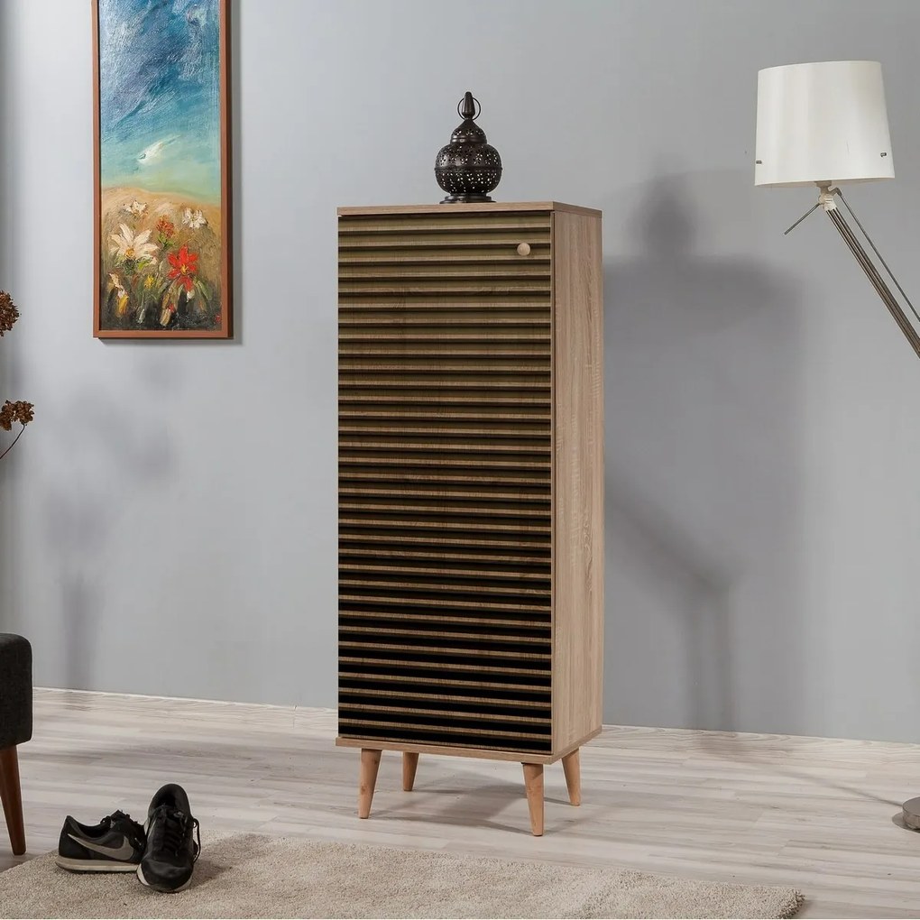 Dulap pentru pantofi Mega Sonoma Oak Stripes