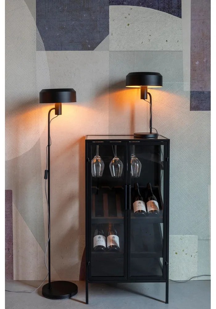 Lampadar negru cu abajur din metal (înălțime 135 cm) Landon – White Label