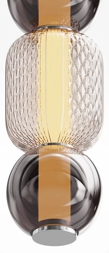 Pendul LED design modern decorativ Drop crom