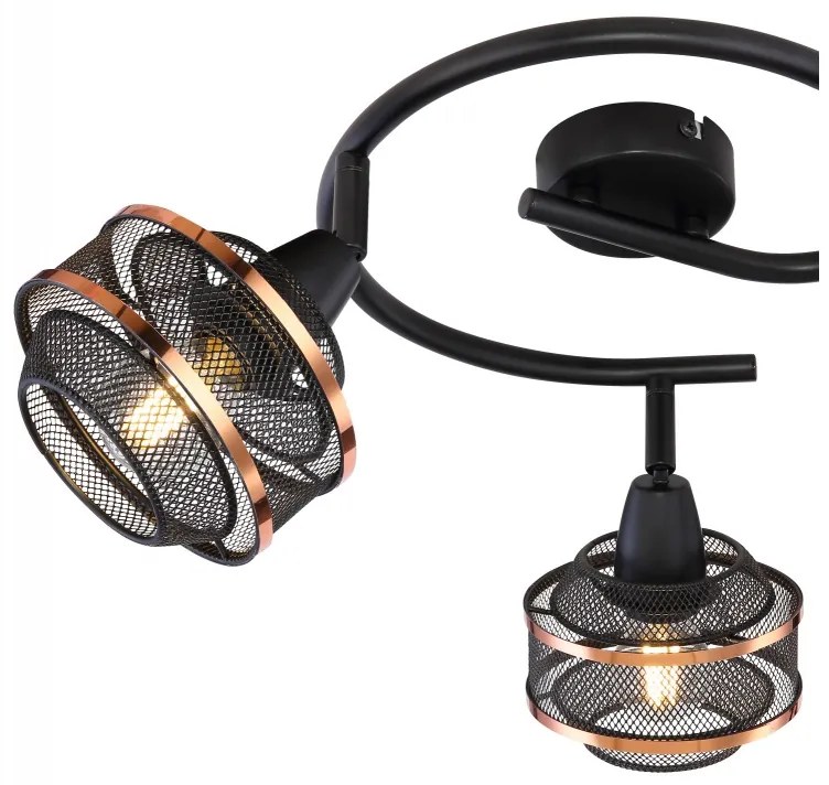 Plafoniera metal negru/auriu BELLONA 3