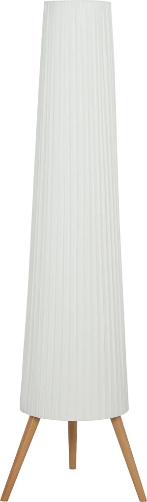 Lampă de podea HOMCOM cu trepied, întrerupător de picior și luminozitate reglabilă, 46x46x153 cm, albă | Aosom Romania