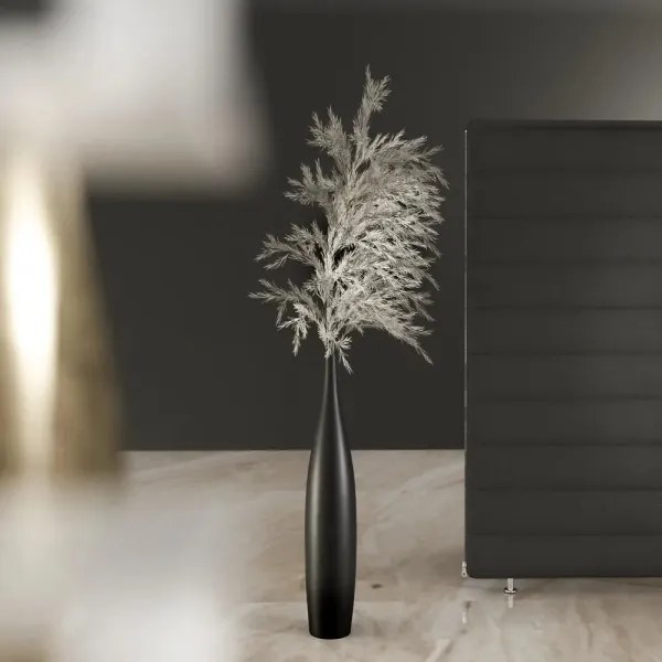 Vază ceramică, negru mat, 70 cm