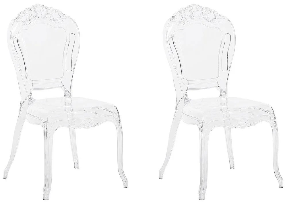 Set 2 buc. scaune pentru sufragerie Vitton (transparent). 1009867