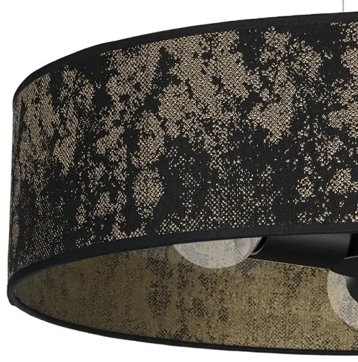 Lustră pe cablu SATINO 3xE27/60W/230V neagră/aurie