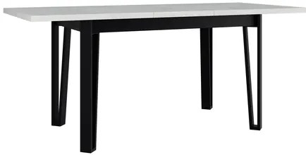 Masă sufragerie extensibilă Elarna 80 x 140 180 III (Alb + Negru) (pentru 4-8 persoane). 1105375