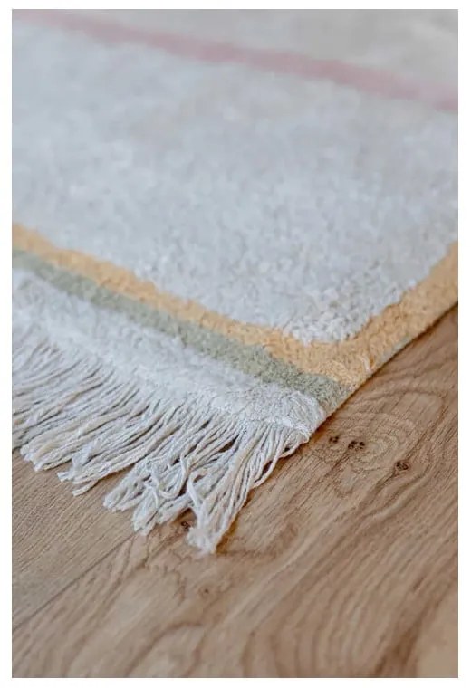 Covor roz/crem lavabil/țesut manual din bumbac 200x300 cm Lanes Vintage Nude – Lorena Canals